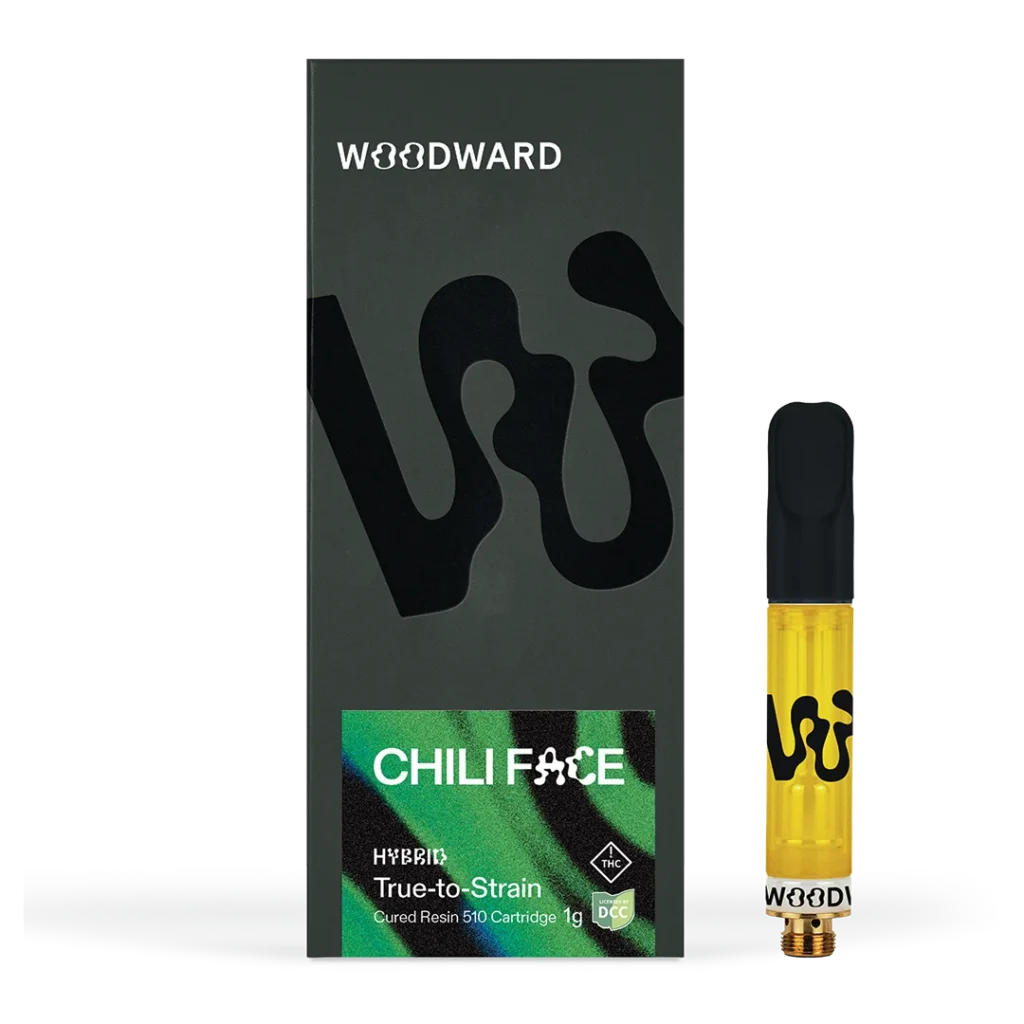 Chili Face true to strain cured resin vape from Woodward