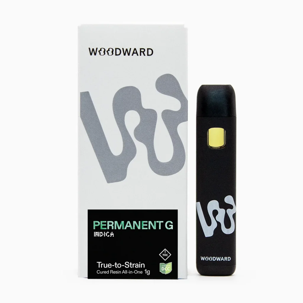 Permanent G all-in-one vape by Woodward